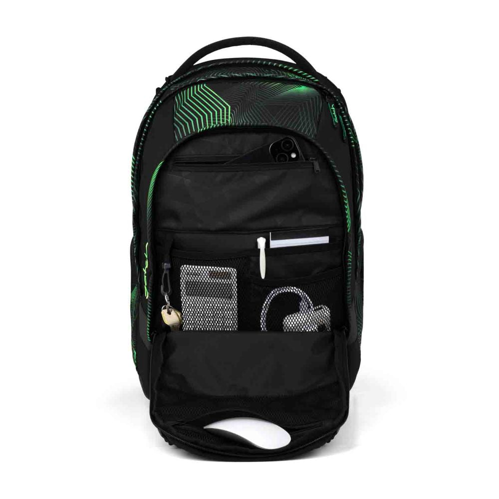 Satch Match Plus Seismic Green Pencil Slider Edition Schulrucksack Set 3tlg.