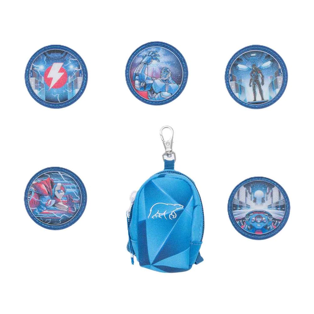 Beckmann Mini Rucksack Blue Lightning Buttons