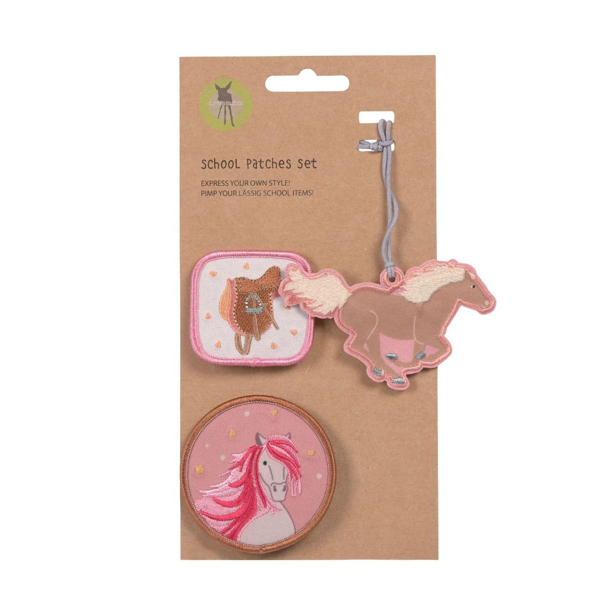 Lässig Horse Pink School Patches Set 3tlg.