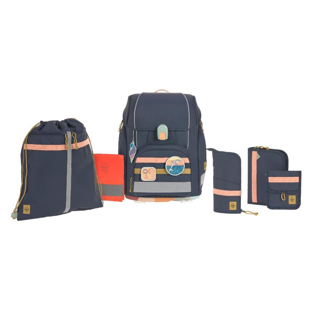 Lässig Boxy Unique Dark Blue Ocean Edition Schulranzen Set 7tlg.