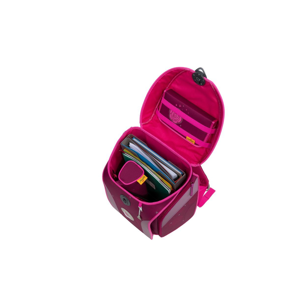 DerDieDas ErgoFlex MAX Exklusiv LED Glitter Rose Schulranzen Set 5tlg.