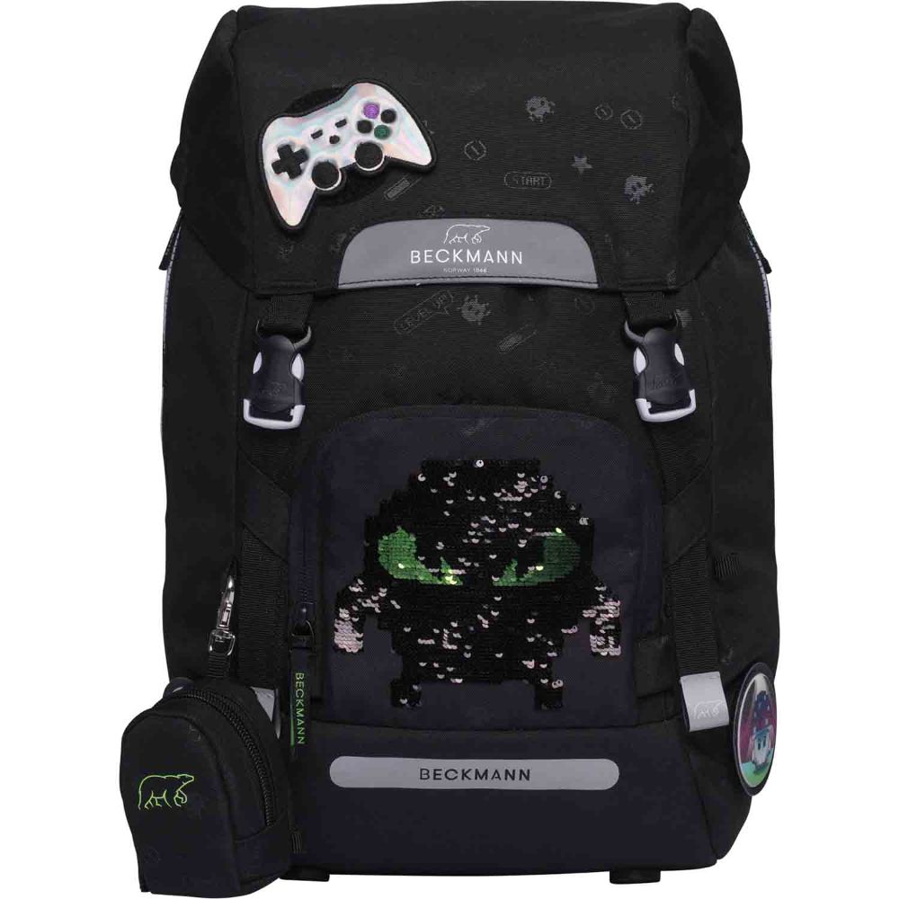 Beckmann Classic Maxi Pixel Schulrucksack Set 6tlg.