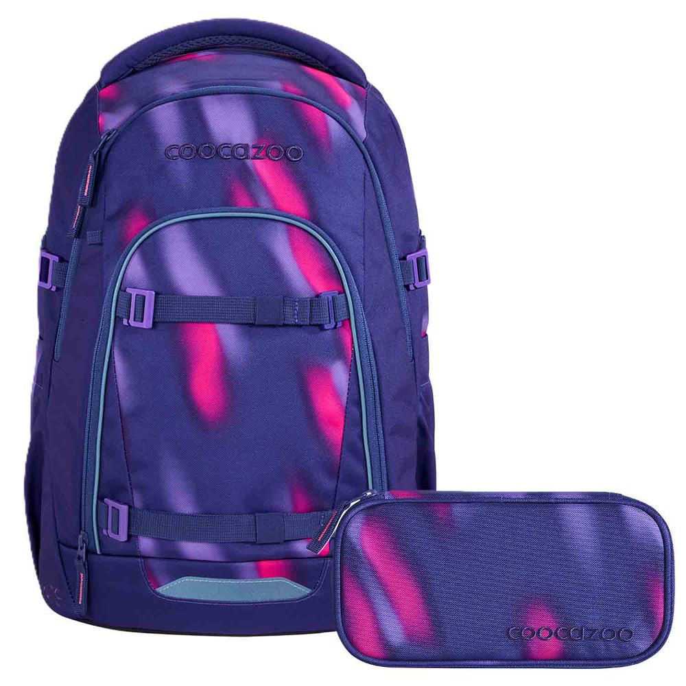 Coocazoo Mate Aurora Glow Schulrucksack Set 2tlg.