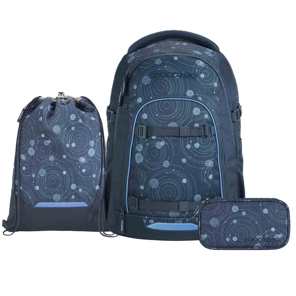 Coocazoo Mate Blue Orbit Schulrucksack Set 3tlg.