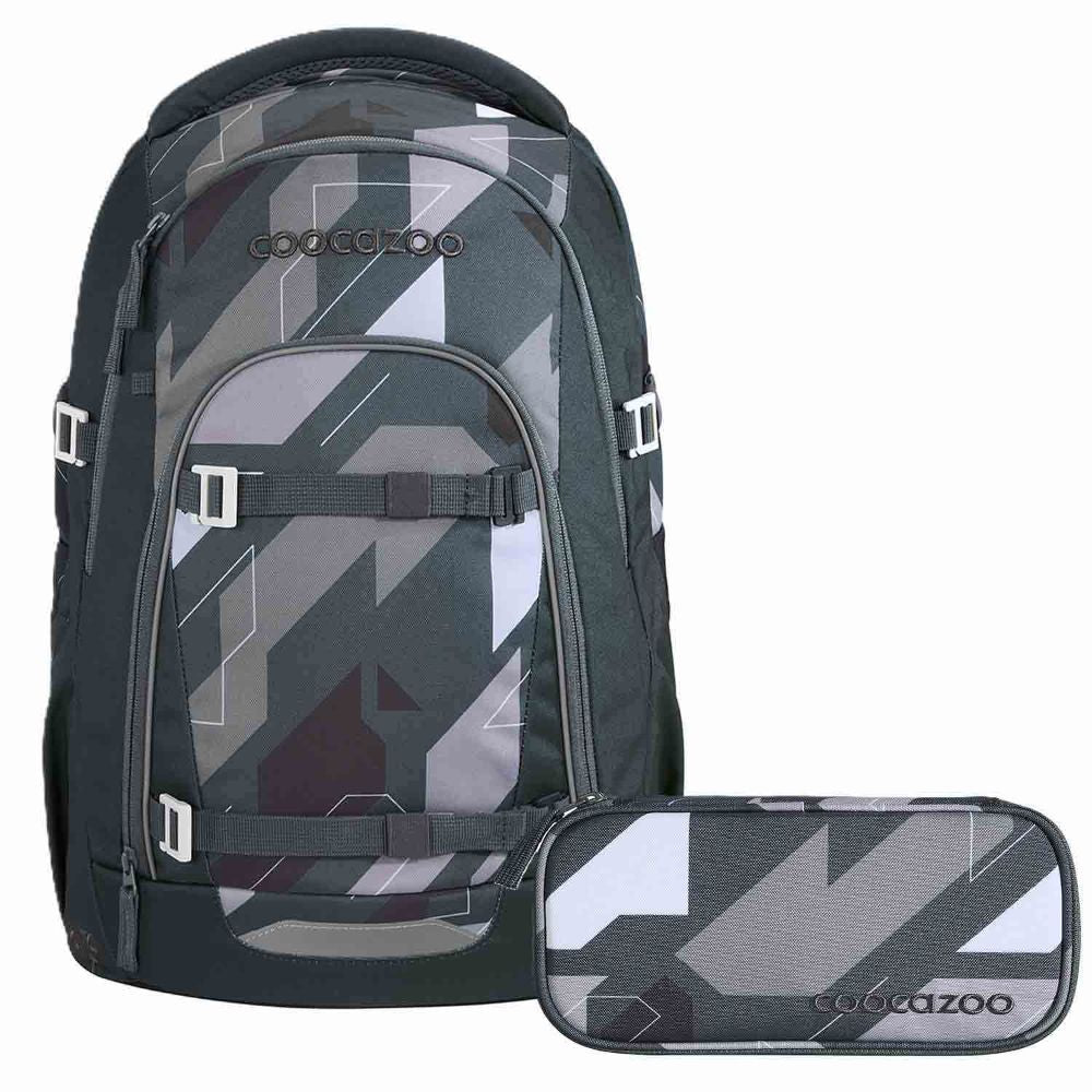 Coocazoo Mate Dark Race Schulrucksack Set 2tlg.