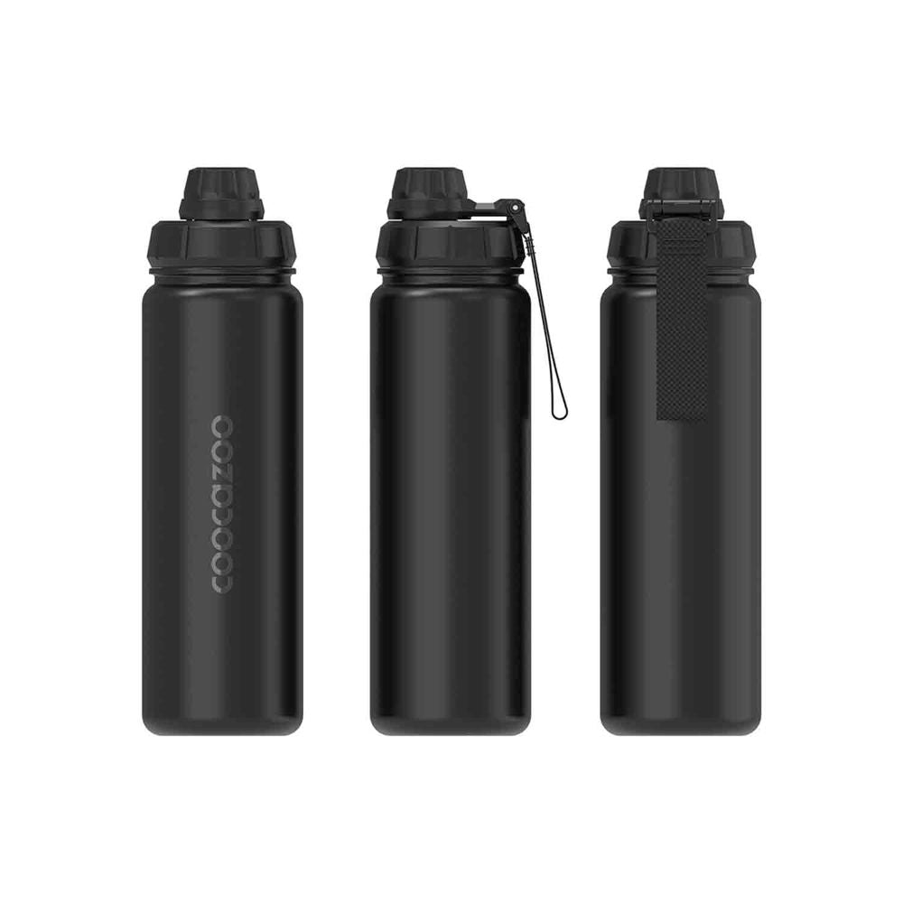 Coocazoo Trinkflasche 0,7 Liter Edelstahl Black