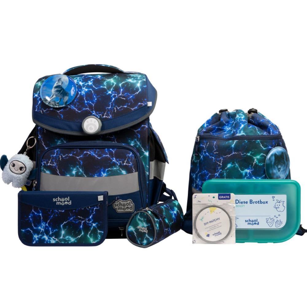 School Mood Timeless Pro Felix Wolf Schulranzen Set 7tlg.