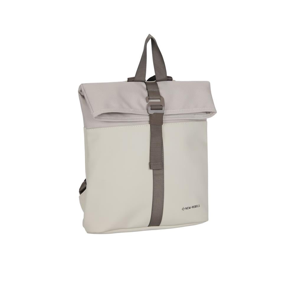 New Rebels Backham Los Angeles Beige Mini Rolltop Rucksack