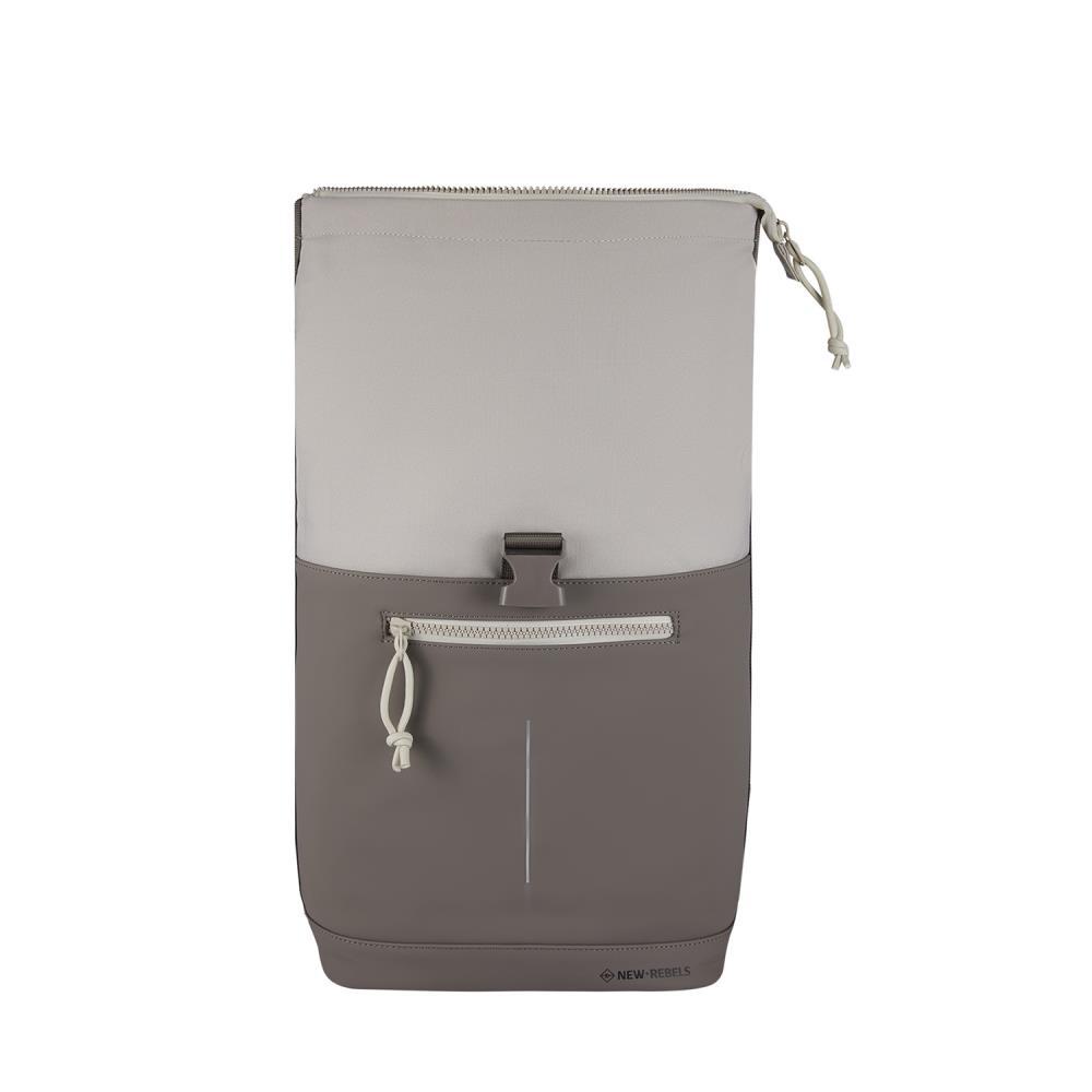 New Rebels Backham New York Taupe Beige Rolltop Rucksack