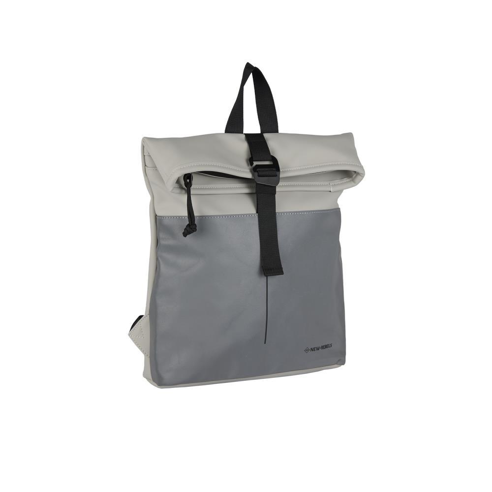 New Rebels Bowie Los Angeles Reflect Grey Roll Mini Rucksack