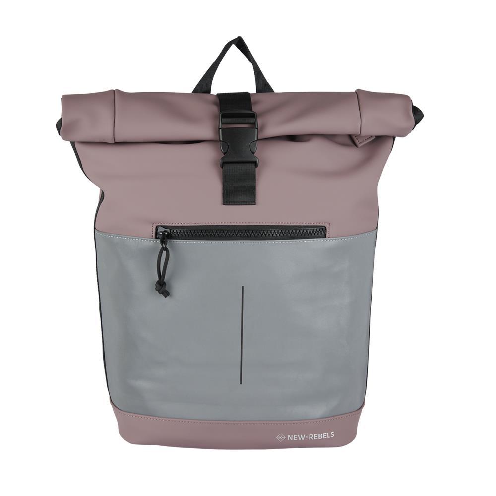 New Rebels Bowie New York Reflective Old Purple Rolltop Rucksack