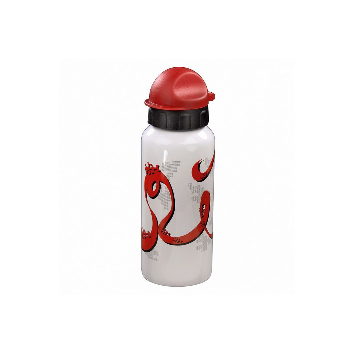 Step by Step Alu-Trinkflasche Weiss Rot