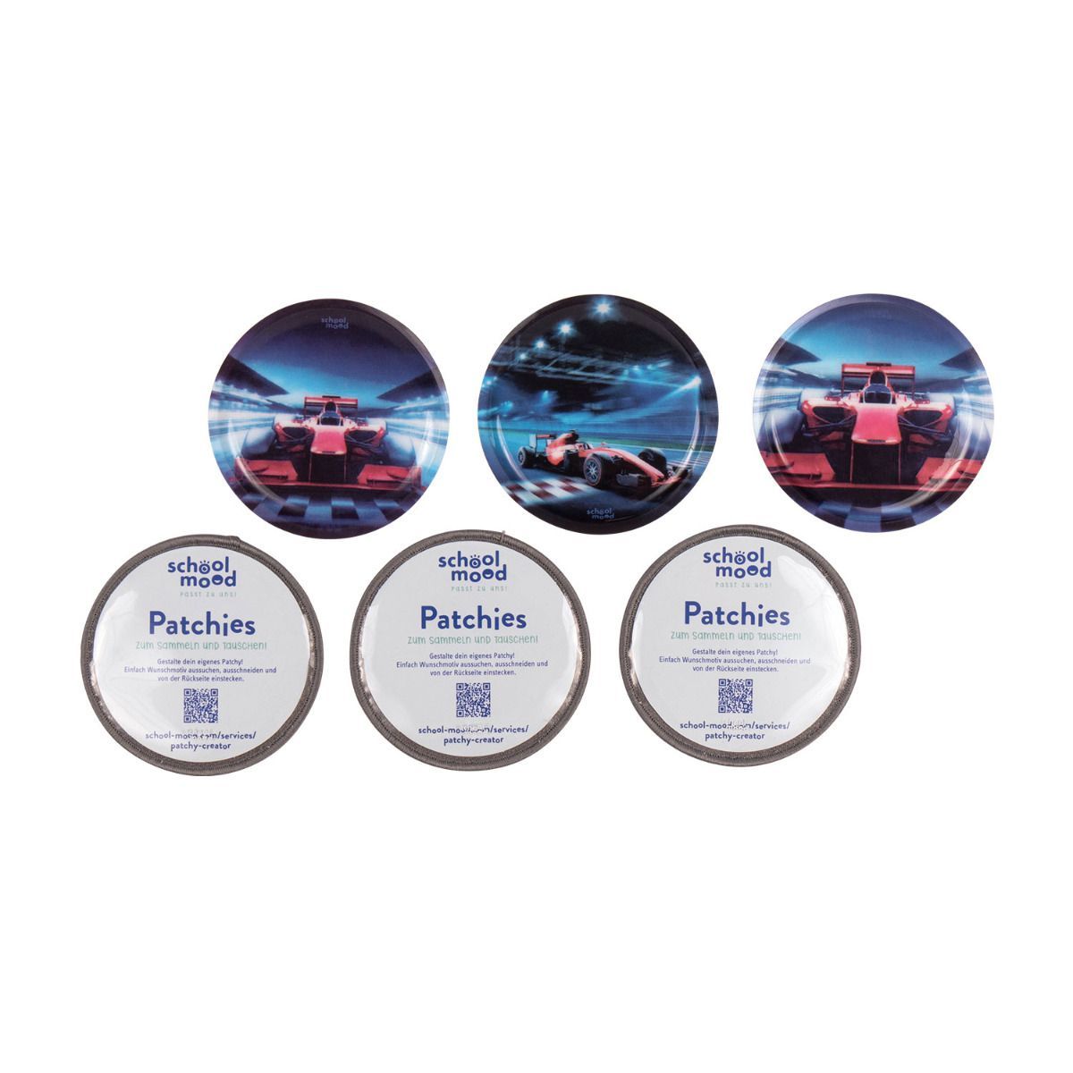 School Mood Patchies Rennwagen 6tlg.