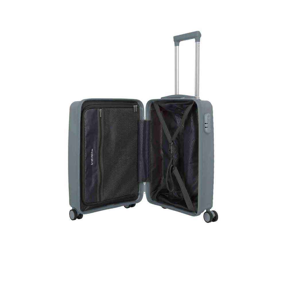Travelite Pacific Anthracite 4 Doppelrollen Trolley S 55 cm