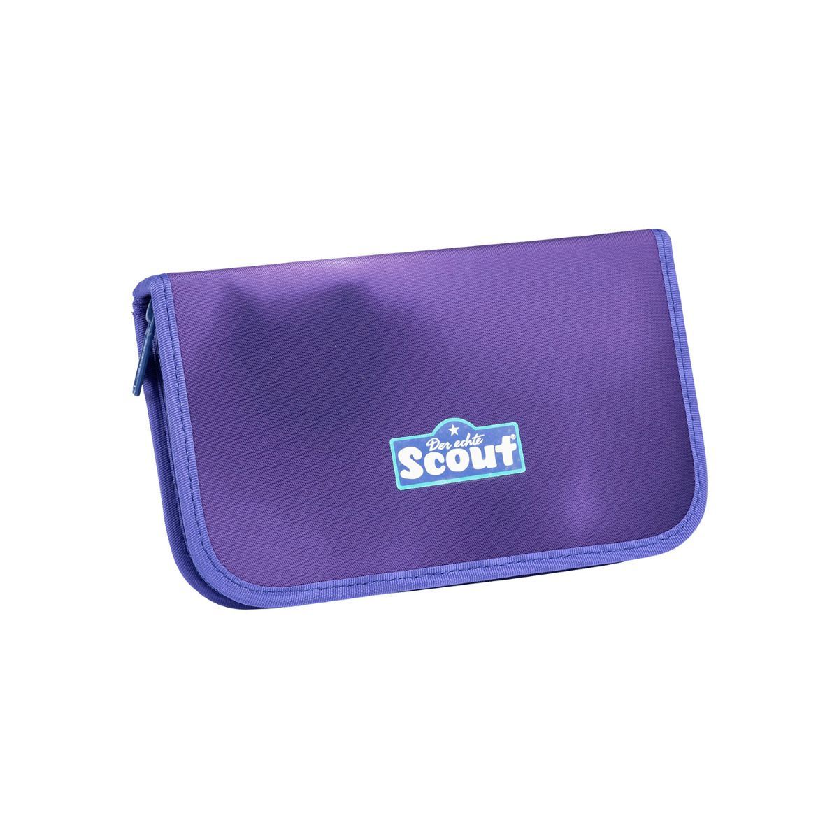 Scout Exklusiv Alpha Superflash Purple Magic Schulrucksack Set 4tlg.