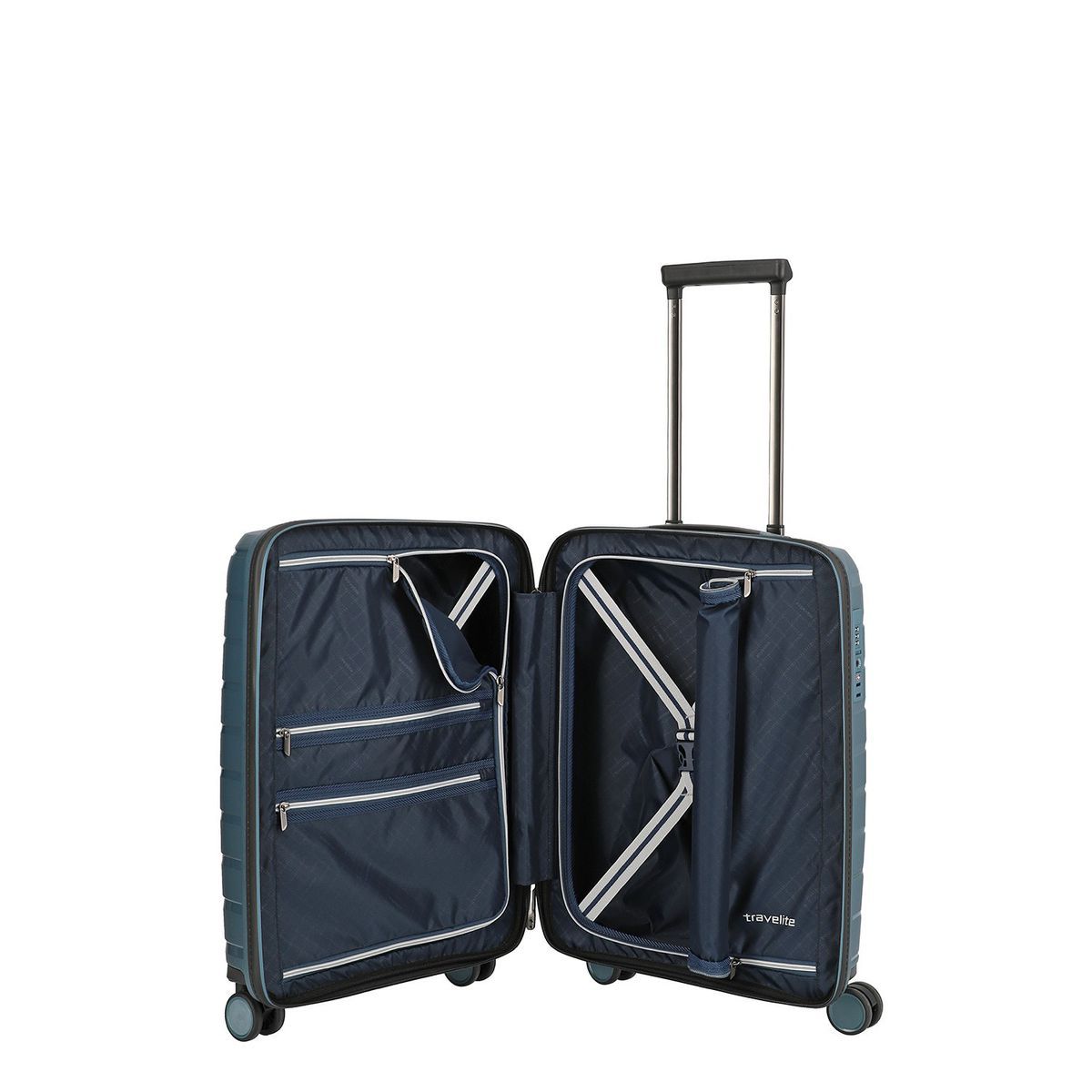 Travelite Air Base Eisblau 4-Rollen Trolley S 55cm