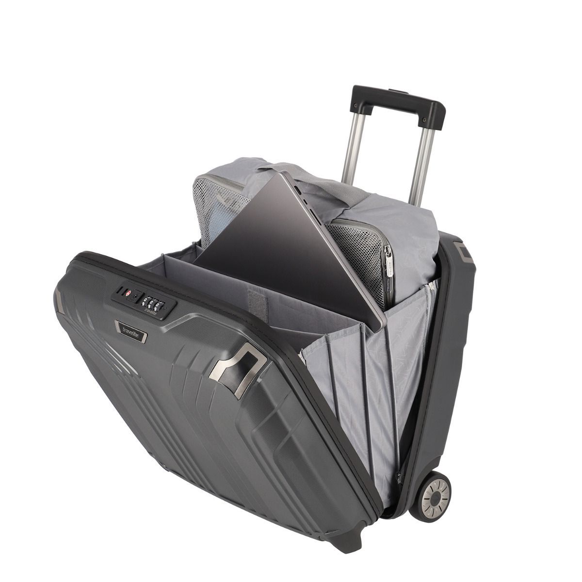 Travelite Elvaa Schwarz 2-Rollen Business Trolley S 44cm
