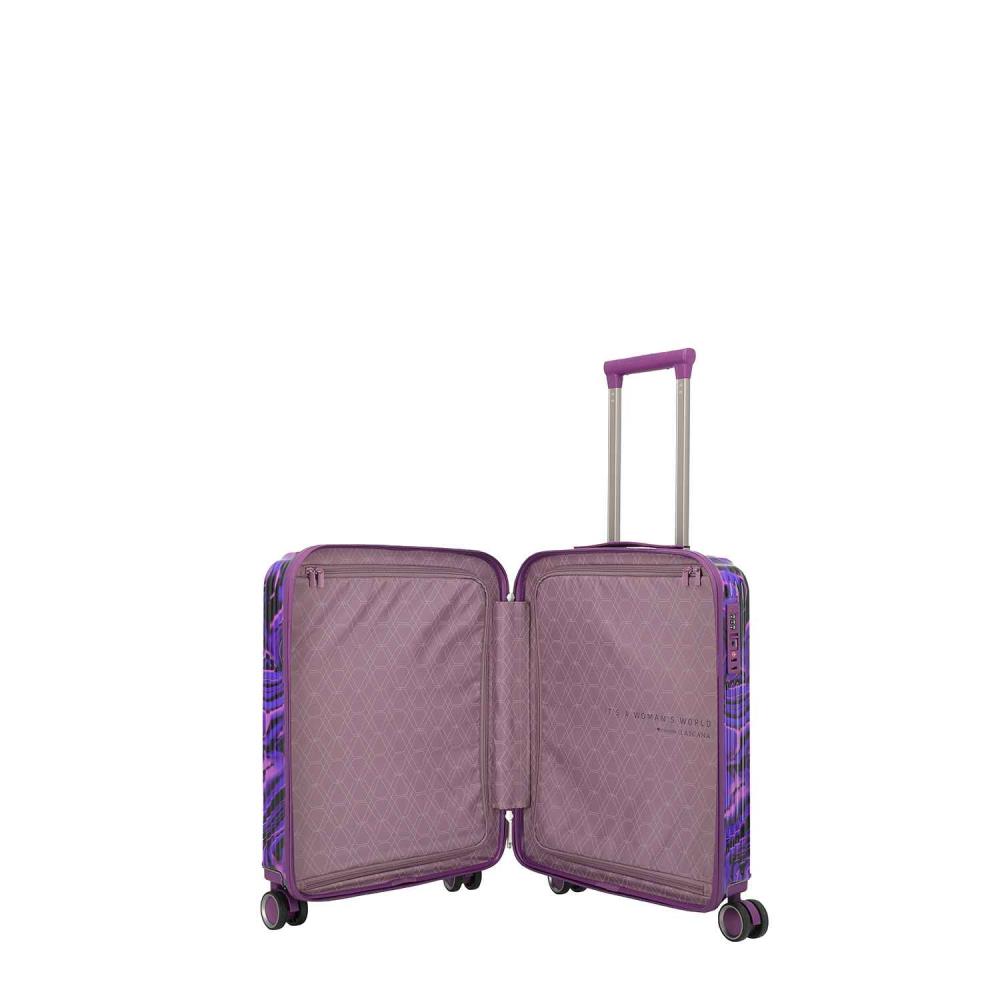 Travelite Lascana Edition Purple Swirl 4 Doppelrollen Trolley S 55 cm