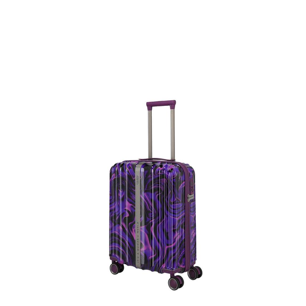 Travelite Lascana Edition Purple Swirl 4 Doppelrollen Trolley S 55 cm