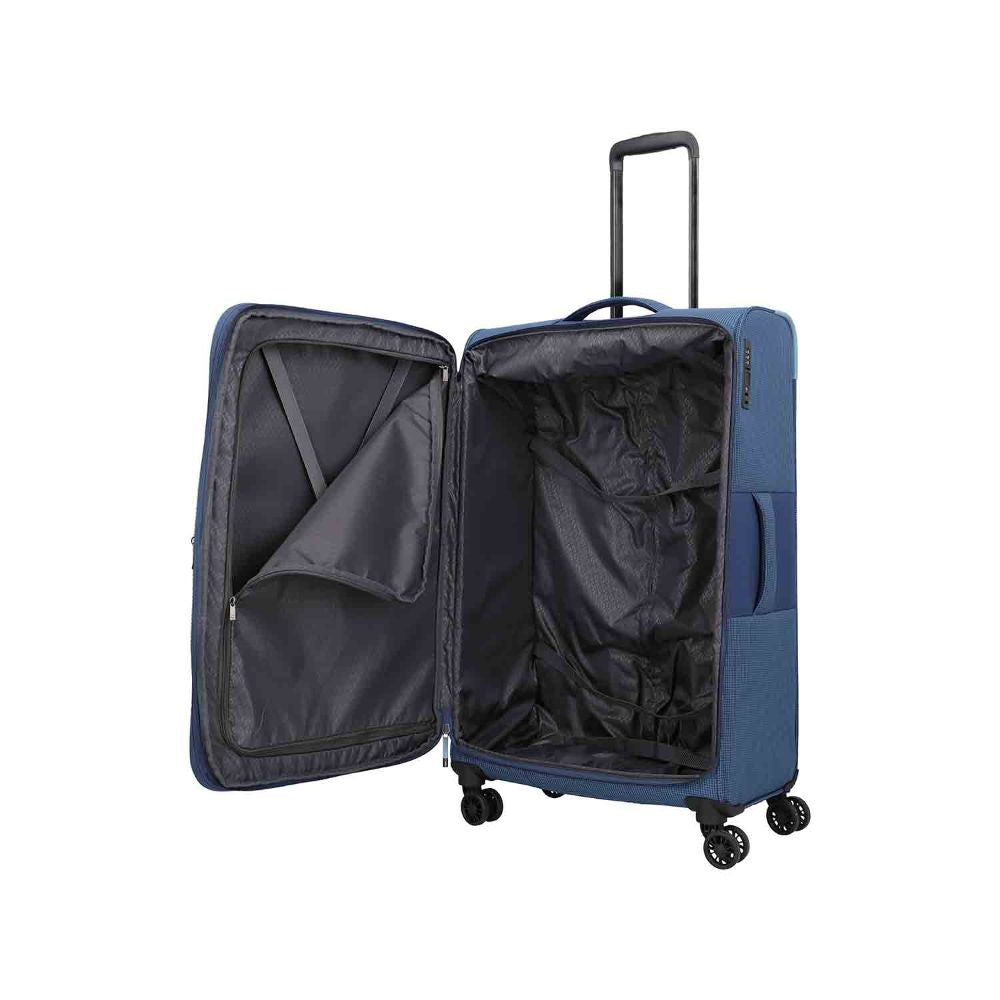 Travelite Corsiica Blue 4 Doppelrollen Trolley L 77 cm