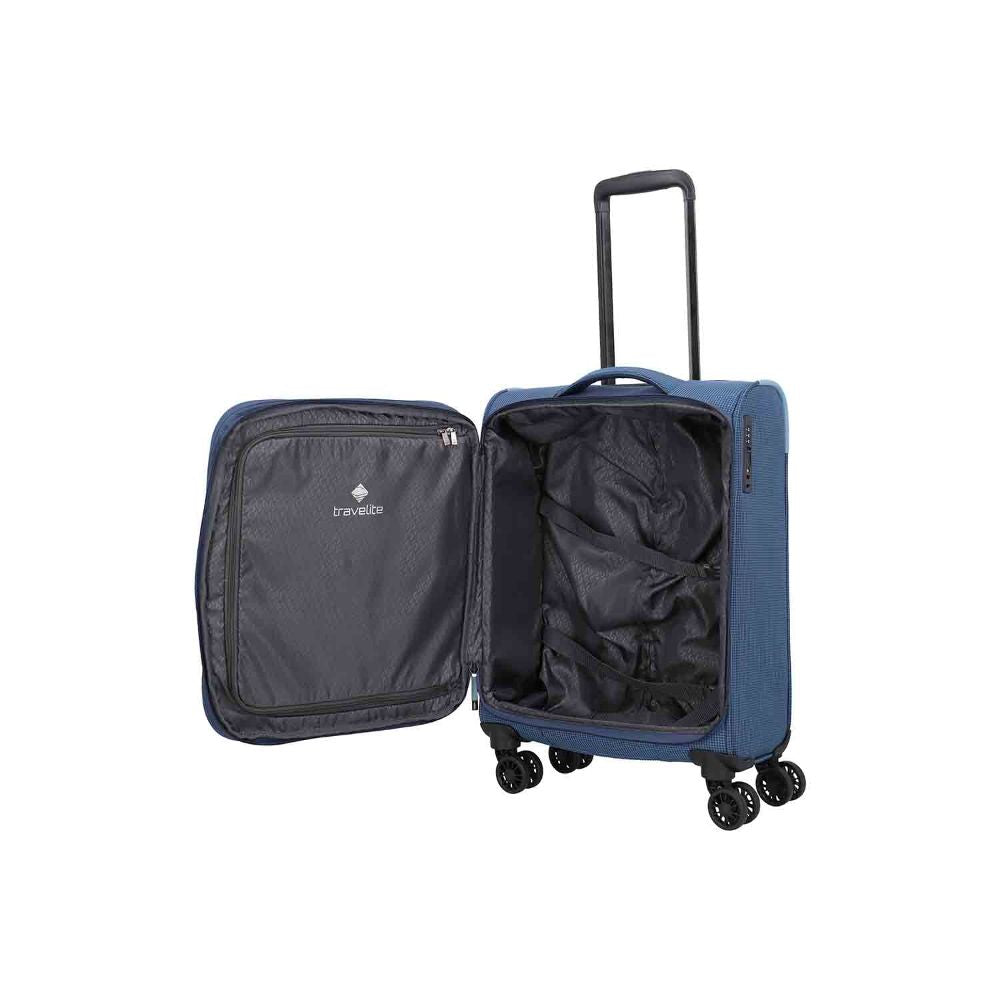 Travelite Corsiica Blue 4 Doppelrollen Trolley S 55 cm
