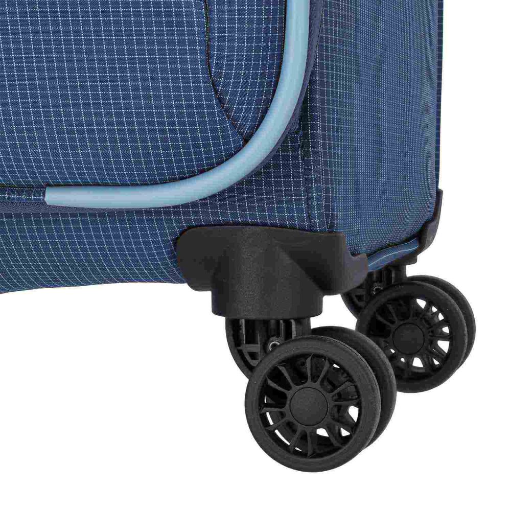 Travelite Corsiica Blue 4 Doppelrollen Trolley S 55 cm