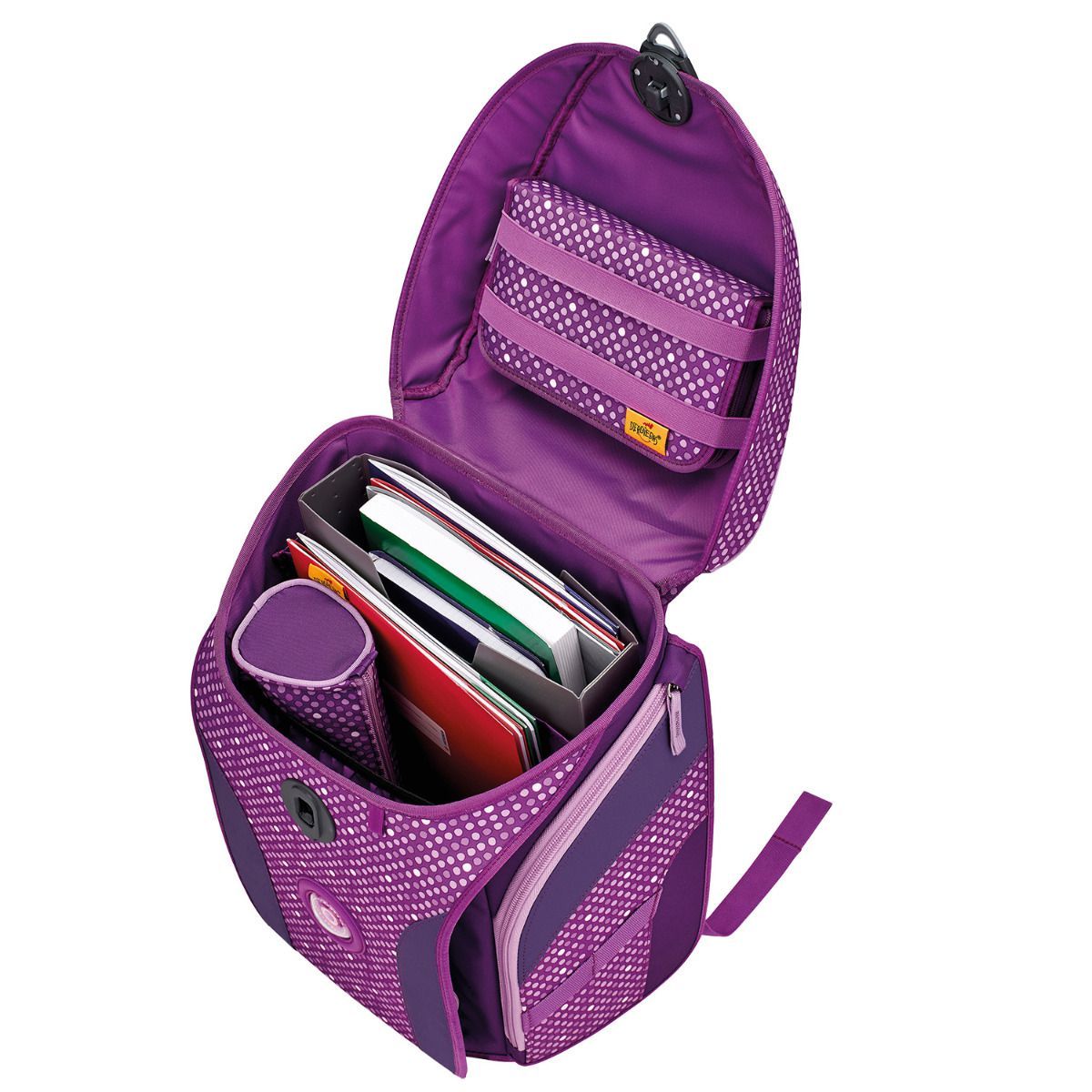 DerDieDas ErgoFlex MAX Purple Dots Schulranzen Set 5tlg.