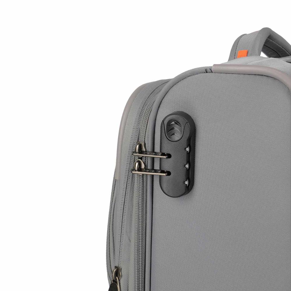 Travelite Umbria Smoky Grey 4 Doppelrollen Trolley S 55 cm