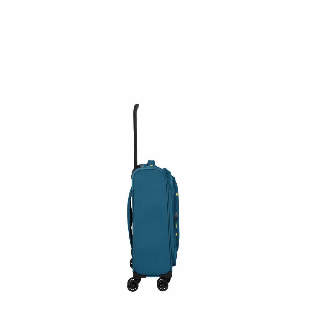 Travelite Umbria Petrol 4 Doppelrollen Trolley S 55 cm