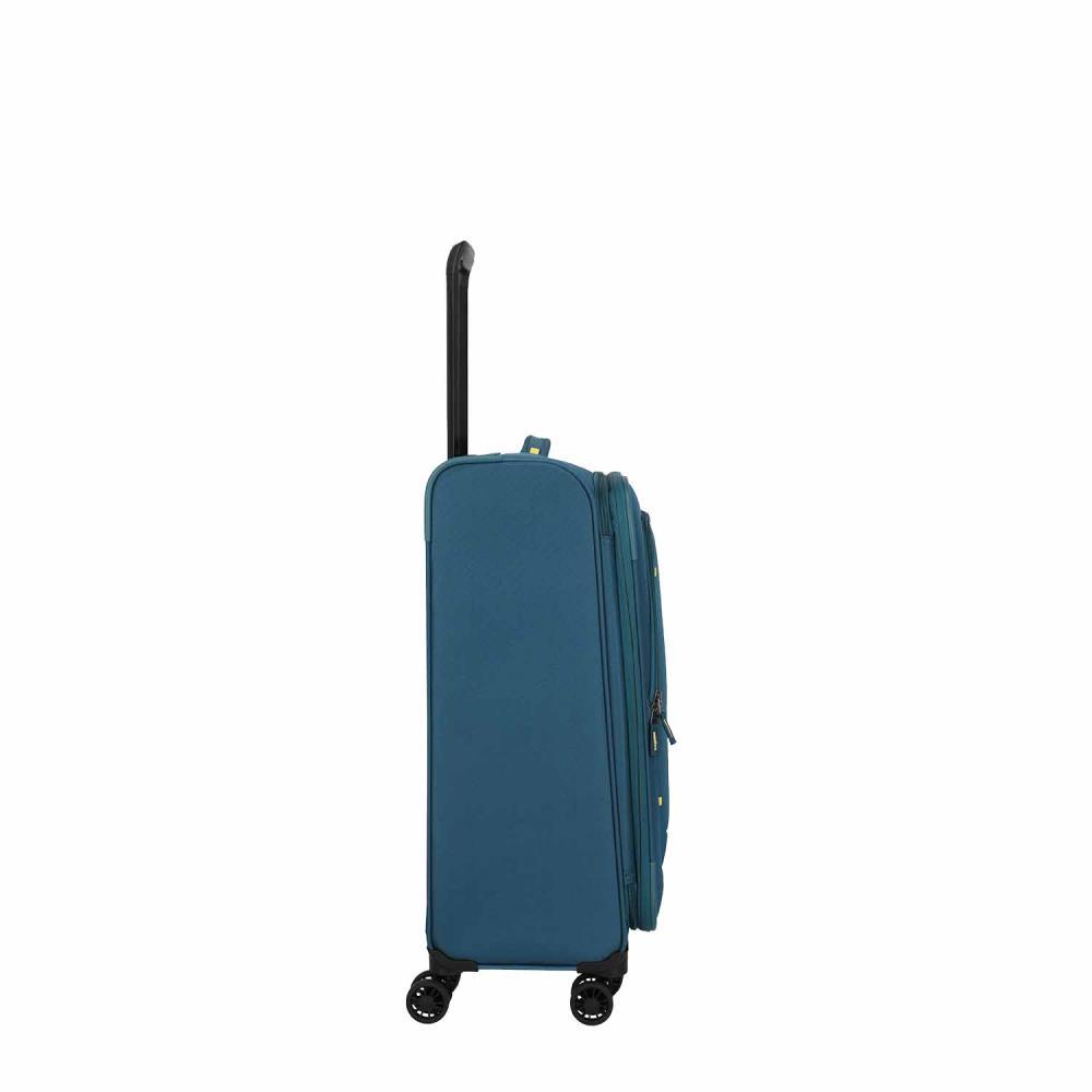 Travelite Umbria Petrol 4 Doppelrollen Trolley M 67 cm