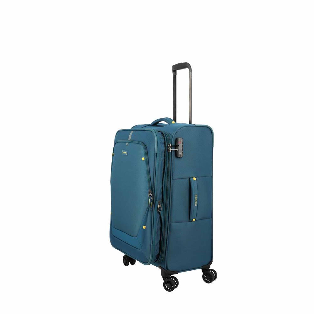 Travelite Umbria Petrol 4 Doppelrollen Trolley M 67 cm
