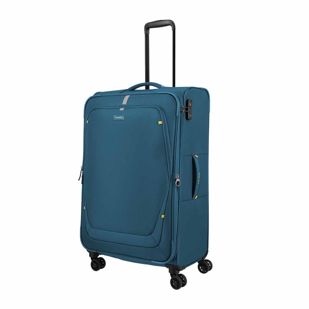 Travelite Umbria Petrol 4 Doppelrollen Trolley L 77 cm