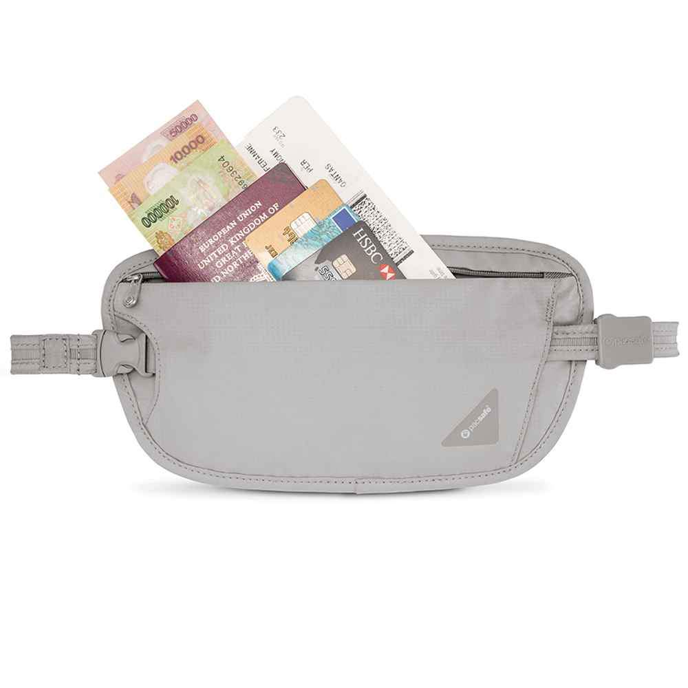 Pacsafe X100 Grey Waist Wallet Black Anti-Theft Bauchtasche