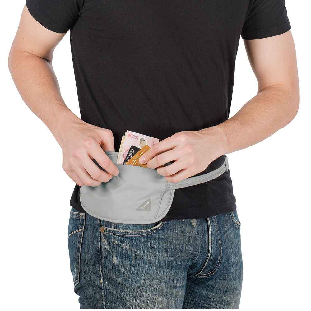 Pacsafe X100 Black Waist Wallet Black Anti-Theft Bauchtasche