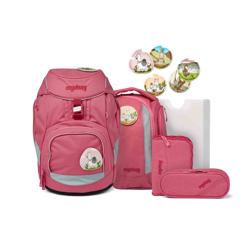 Ergobag Pack Lamas in Bärjamas Eco Hero Edition Schulrucksack Set 6tlg.