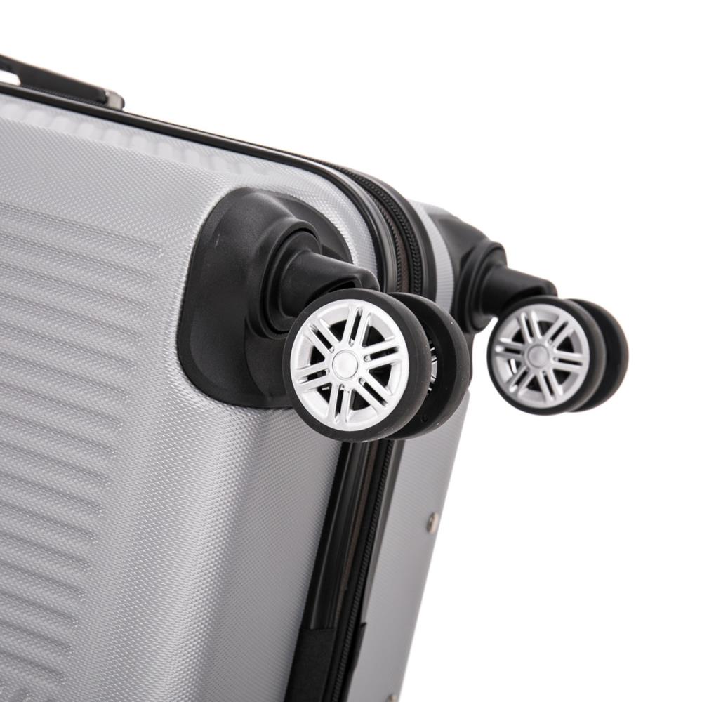 Herolite Rom Silbergrau 4-Doppelrollen Trolley Set 3tlg.