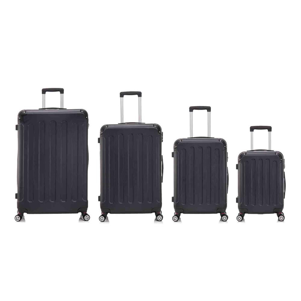 Herolite Hongkong Schwarz 4-Doppelrollen Trolley Set 4tlg.