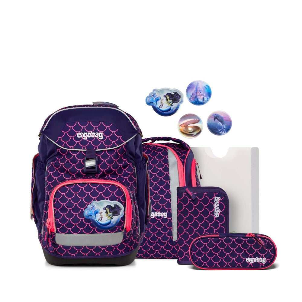 Ergobag Pack PerlentauchBär Color Flash Edition Schulrucksack Set 6tlg.