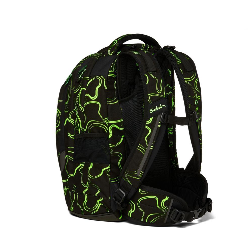 Satch Pack Green Supreme Schulrucksack Set 2tlg.