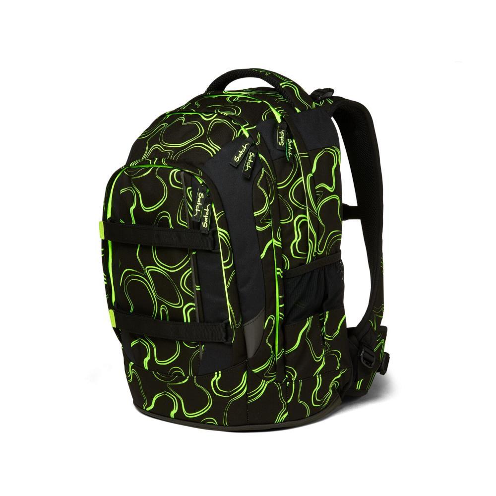 Satch Pack Green Supreme Schulrucksack Set 2tlg.