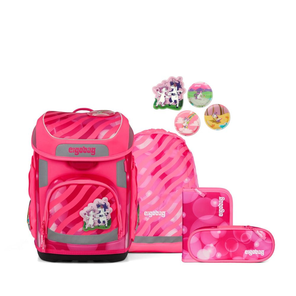 Ergobag Cubo KuntBärbuntes Einhorn Neo Edition Schulranzen Set 5tlg.