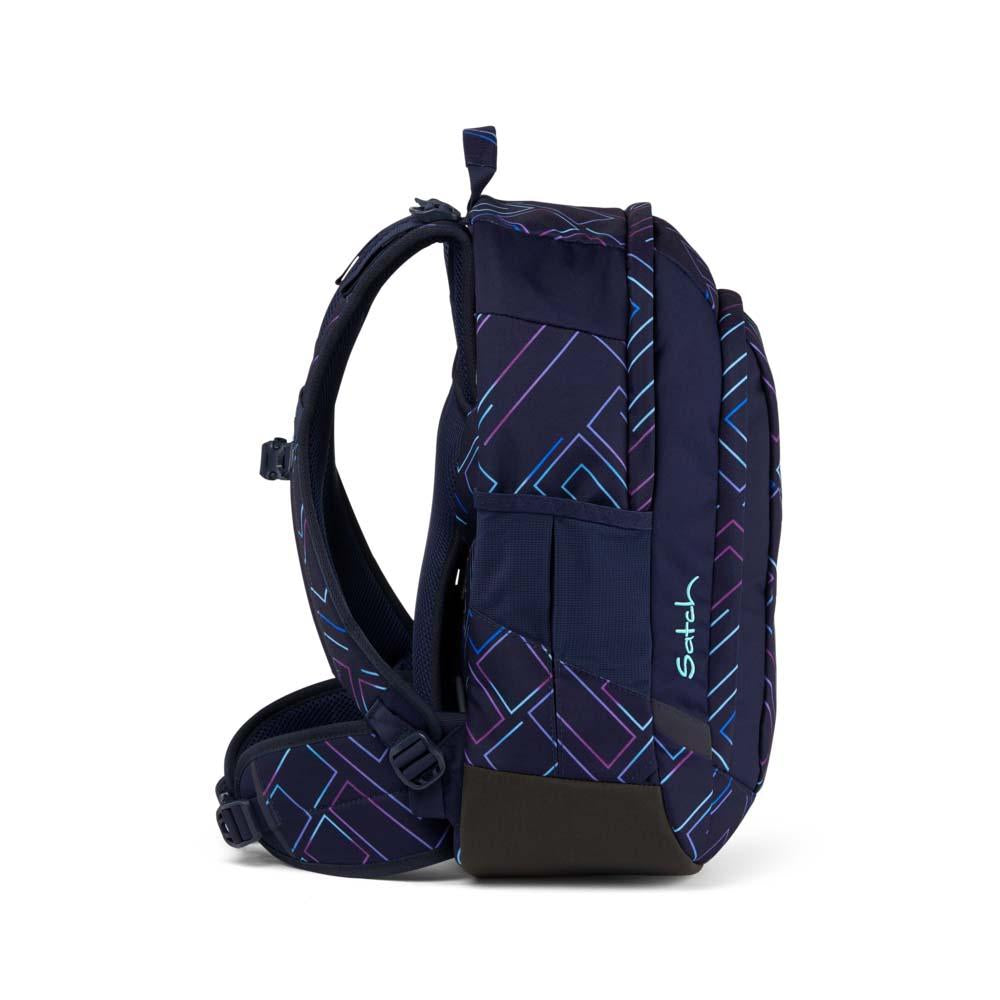 Satch Air Purple Laser Schulrucksack Set 2tlg.