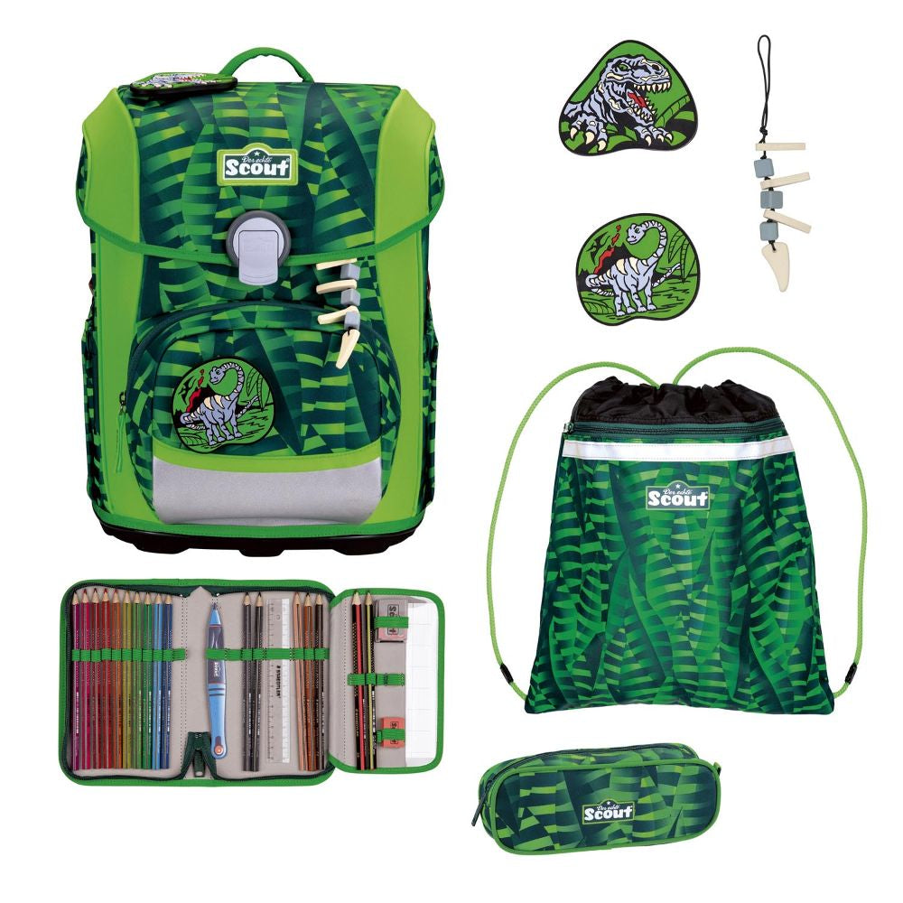 Scout Neo Danger Dino Schulranzen Set 4tlg.