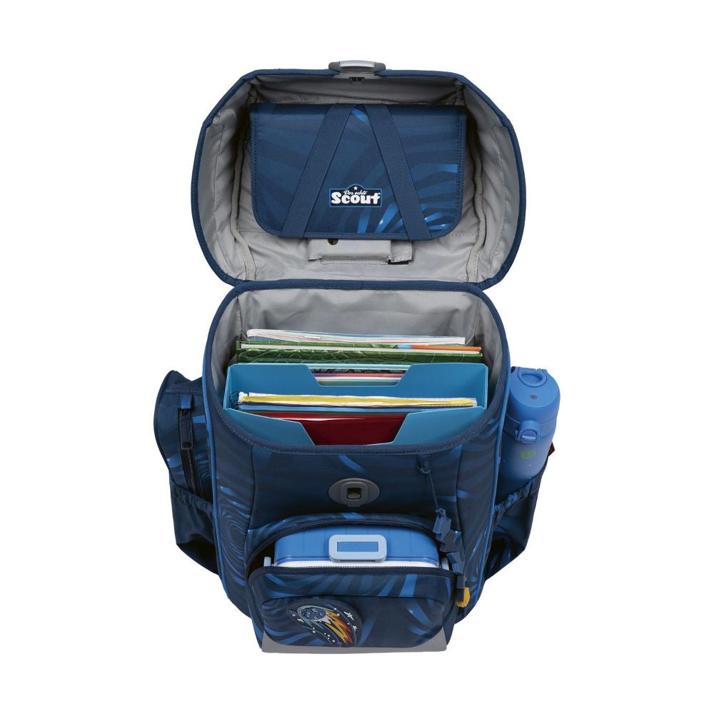 Scout Exklusiv LED Neo Rocket Rider Schulranzen Set 4tlg.
