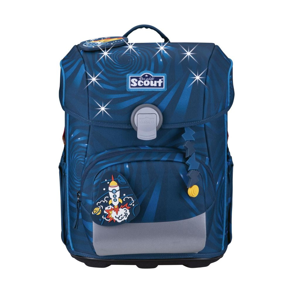 Scout Exklusiv LED Neo Rocket Rider Schulranzen Set 4tlg.