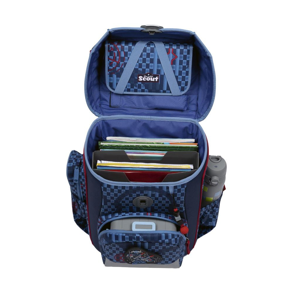 Scout Exklusiv Neo Safety Light Space Explorer Schulranzen Set 4tlg.