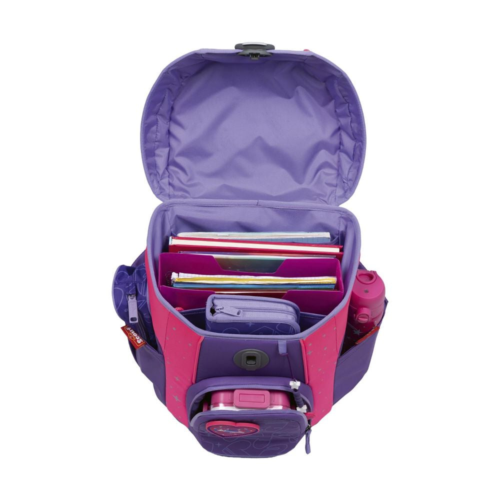 Scout Exklusive Superflash Extreme Micro Heartbeat Schulranzen Set 4tlg.