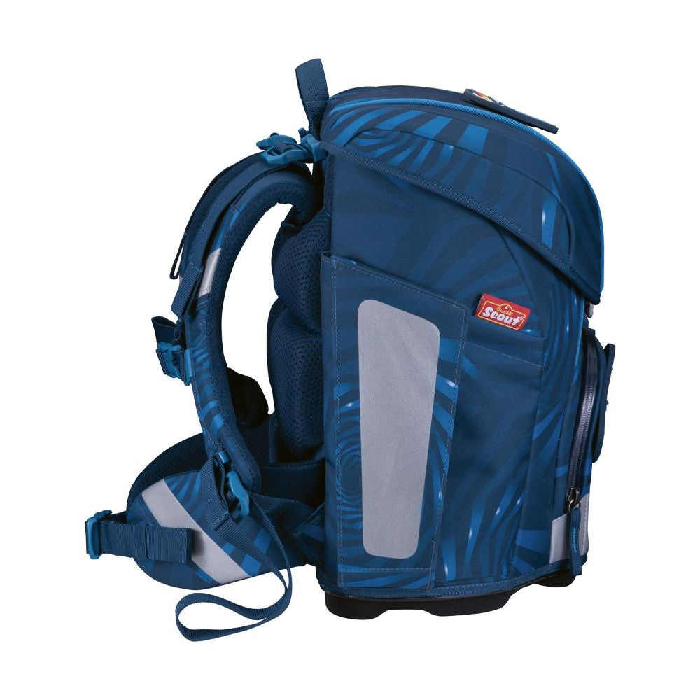 Scout Exklusiv LED Micro Rocket Rider Schulranzen Set 4tlg.