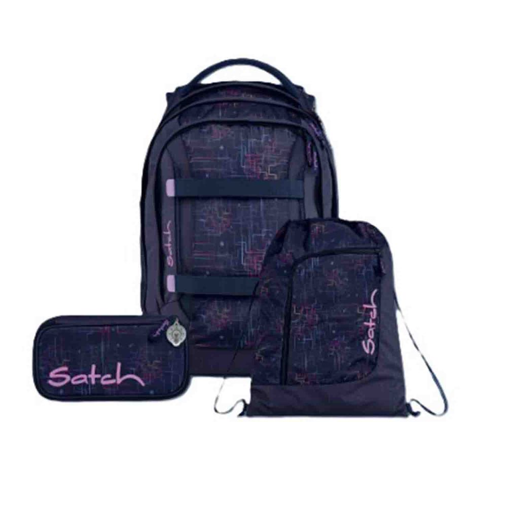 Satch Pack Recoded Cyber Pink Special Schulrucksack Set 3tlg.