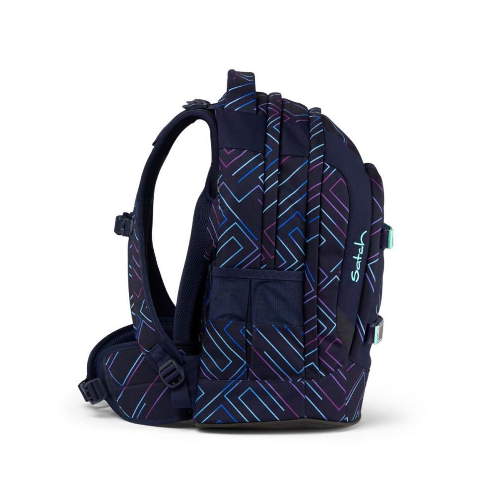 Satch Pack Purple Laser Pencil Slider Light Edition Schulrucksack Set 3tlg.